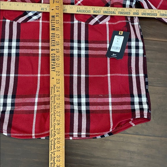 New with tag Seager check pattern long sleeve button down shirt men’s size M, L - Picture 13 of 14